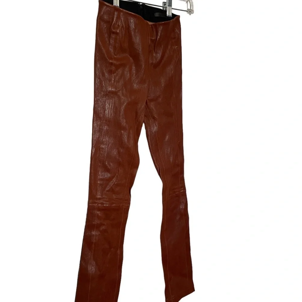 Rag & bone Brown 100% Lamb Leather Pants - Picture 2 of 13